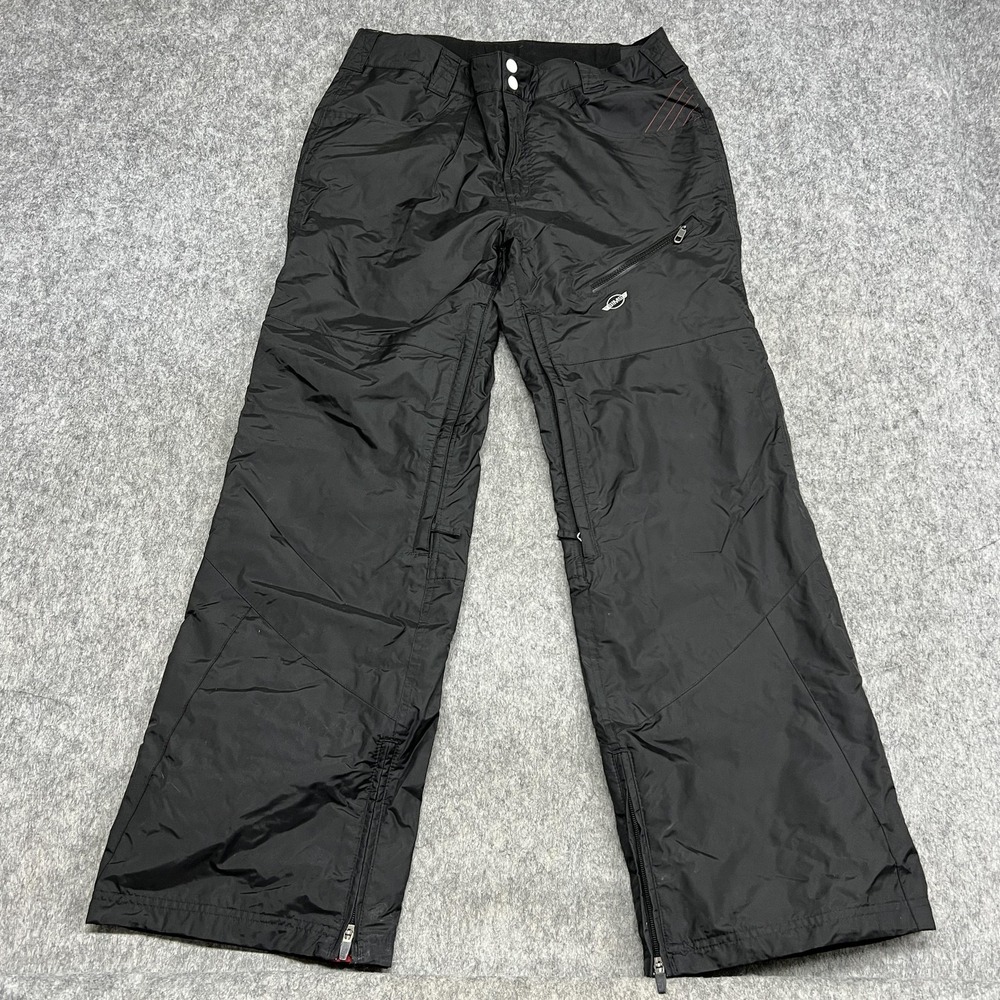 Simms Snow Pants Mens Small Black Insulated Ski Snowboard‎ Lined Zip Pockets